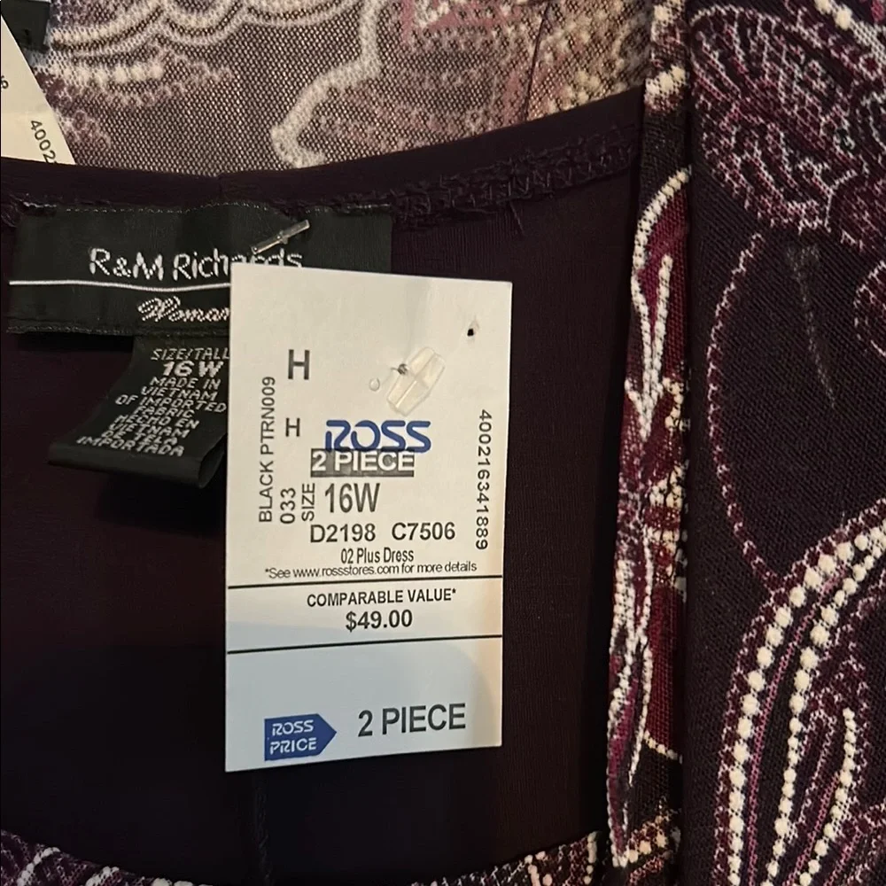 Floral Patterned Dress with Sheer Overlay - Picture 2 of 4